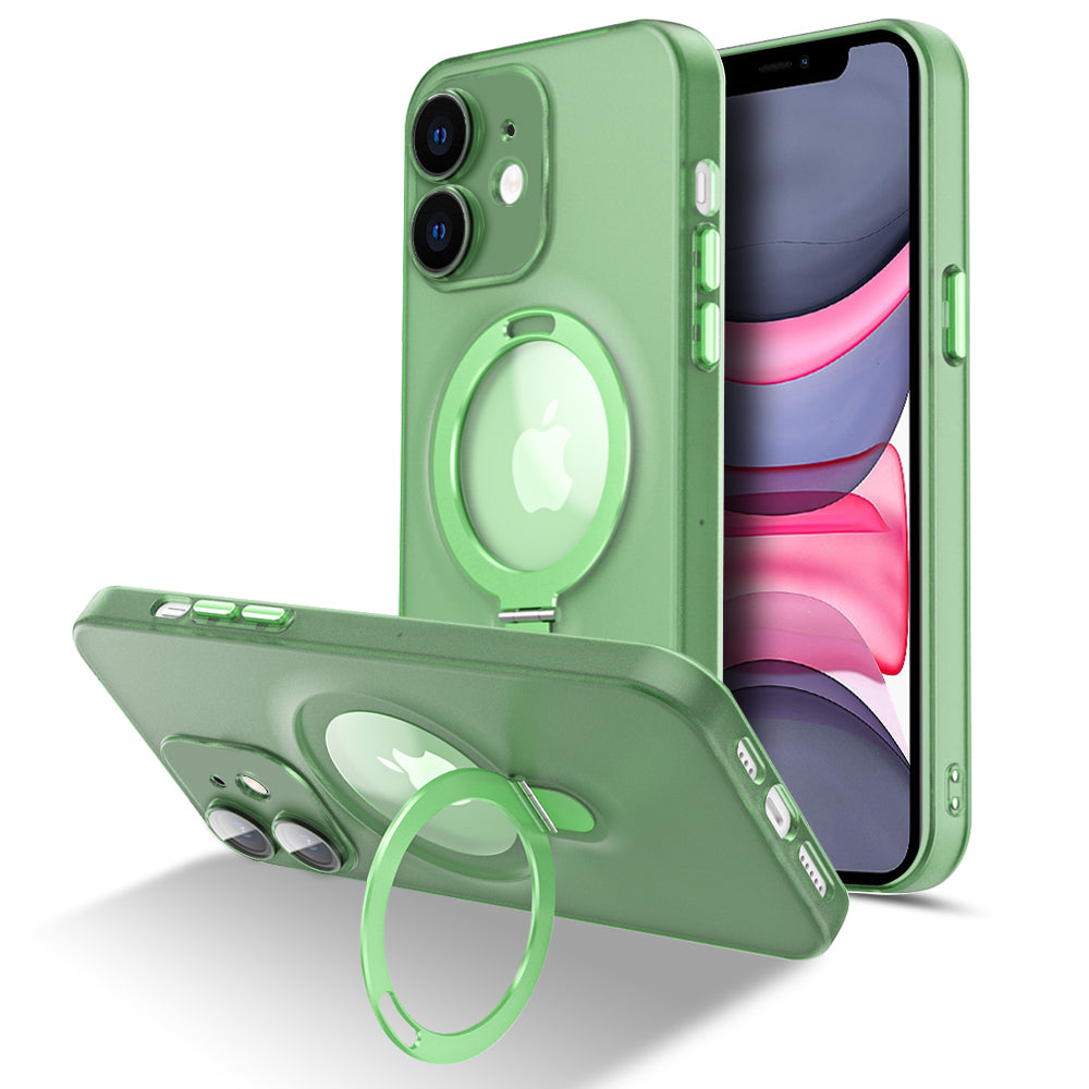 Til iPhone 11 6,1 tommer Magnetisk Kickstand Case Matt PC TPU telefoncover med kameralinsebeskytter Til iPhone 11 6,1 tommer Magnetisk Kickstand Case Matt PC TPU telefoncover med kameralinsebeskytter